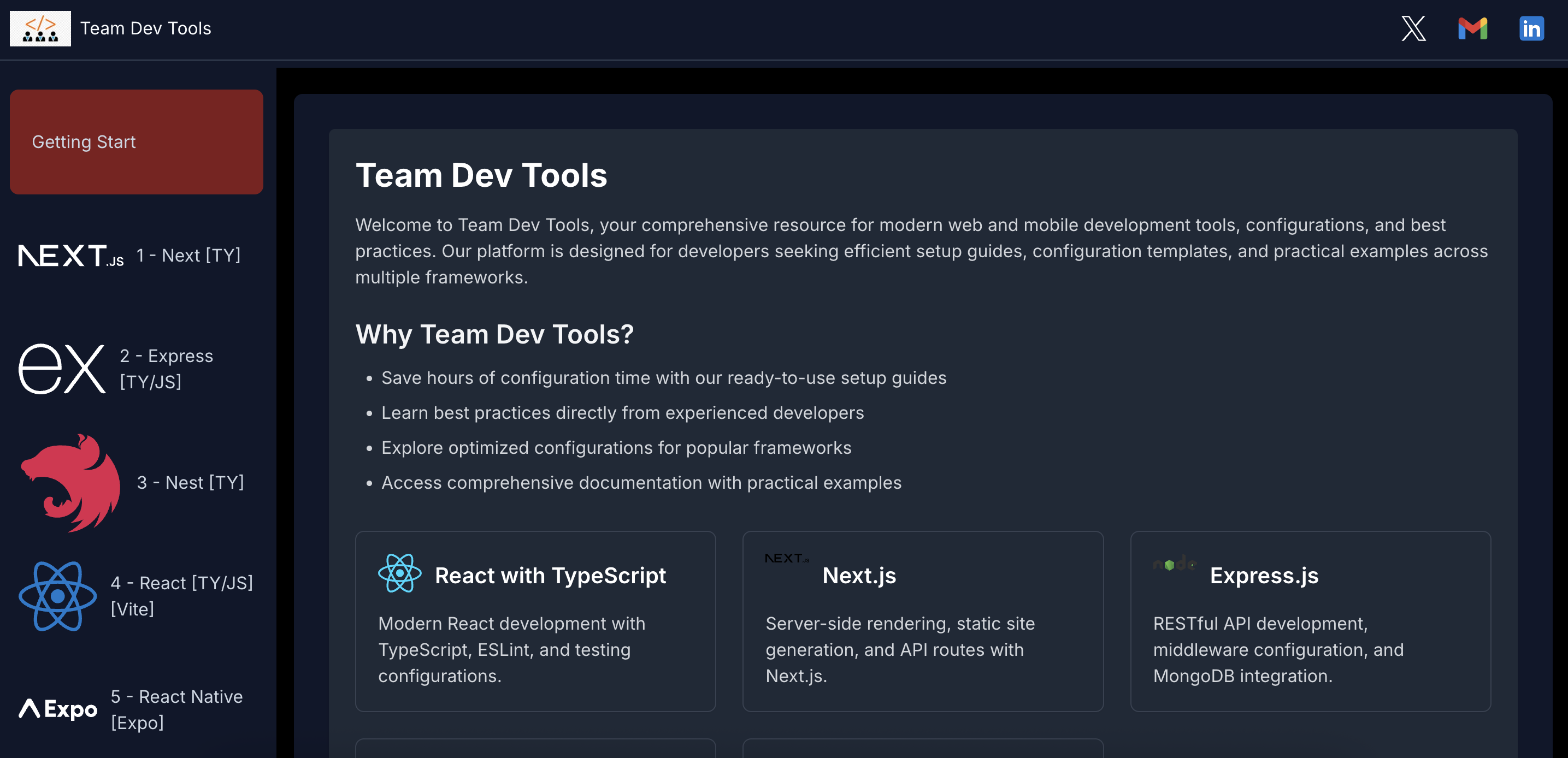 Team Dev Tools